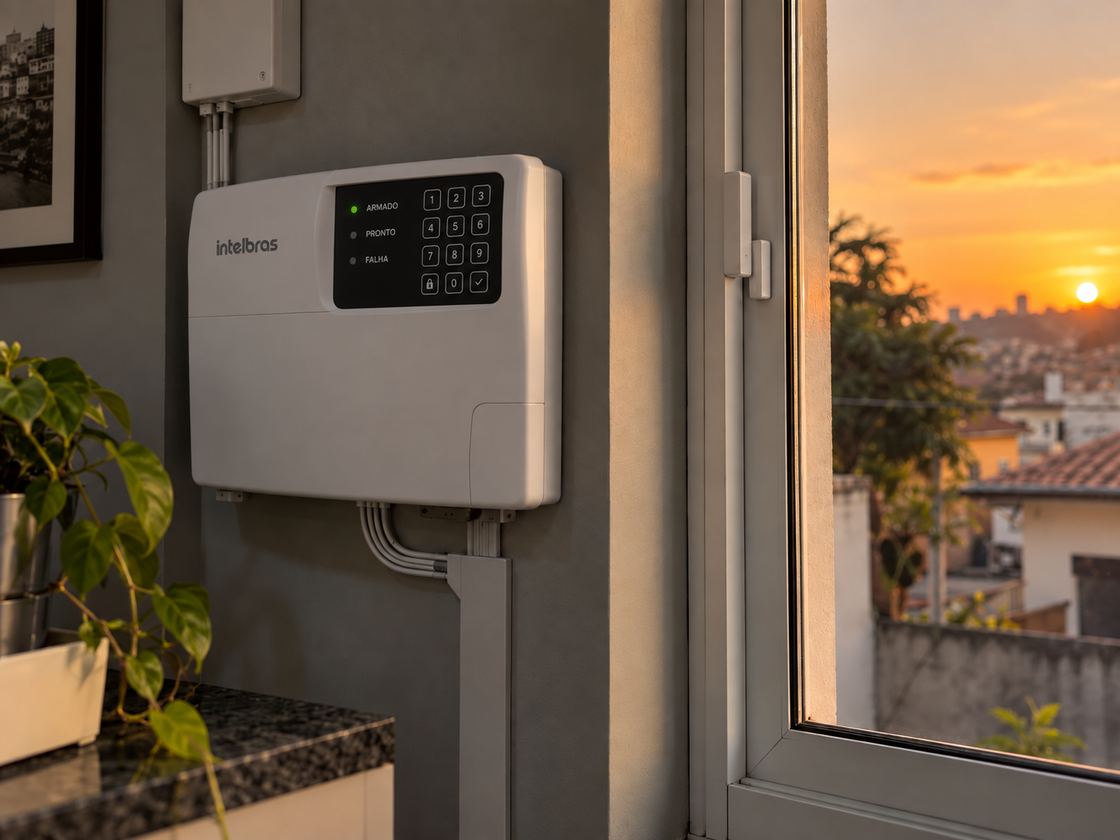 Alarme residencial e comercial instalado por equipe da Comercial 5A em imóvel de São Paulo