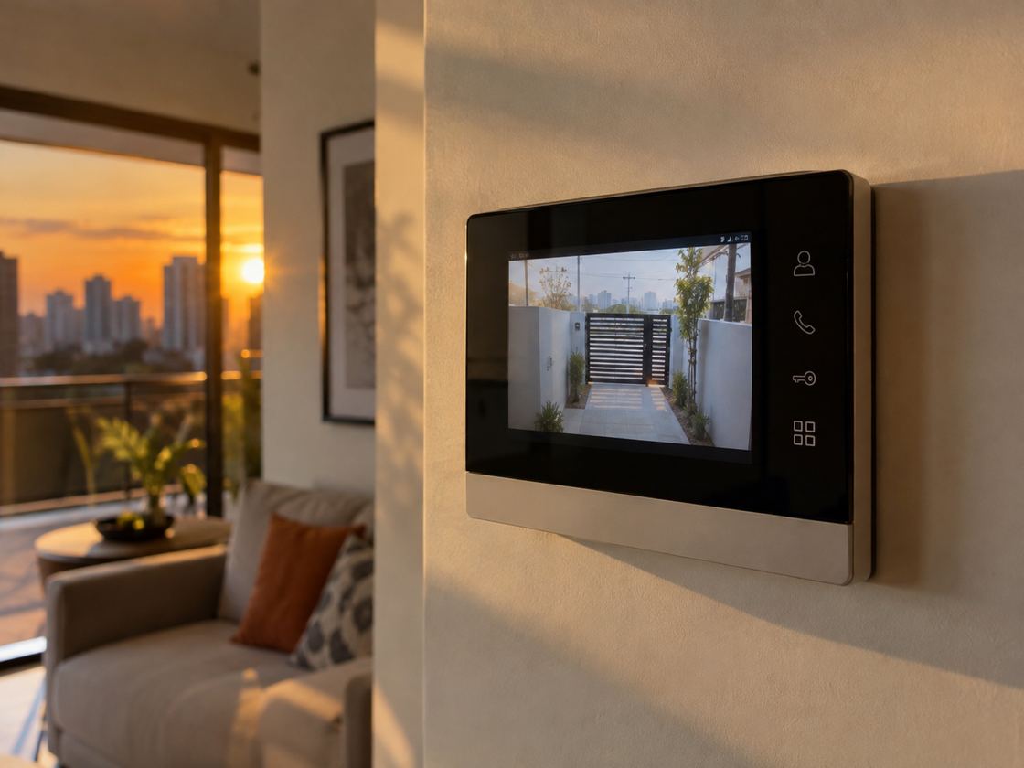 Interfone e vídeo porteiro instalado por equipe da Comercial 5A em imóvel de São Paulo