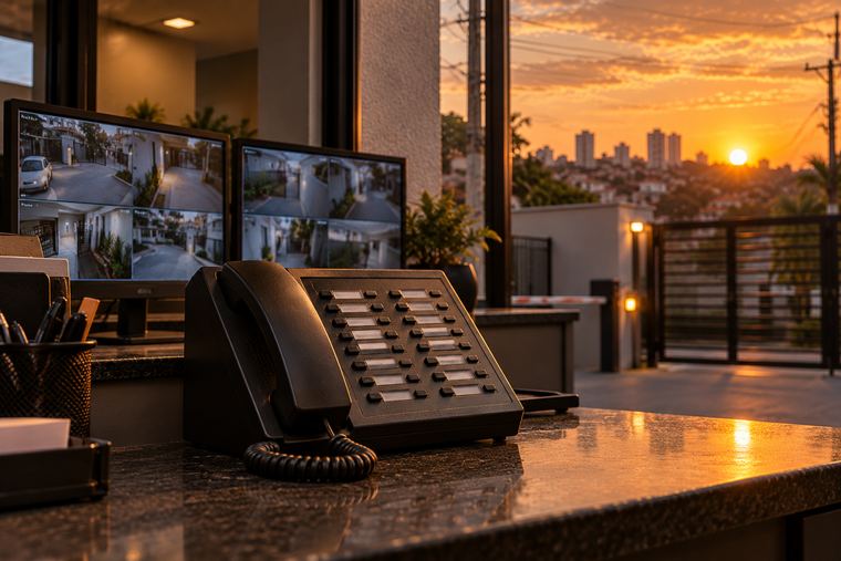 Interfone condominial — interfone e vídeo porteiro