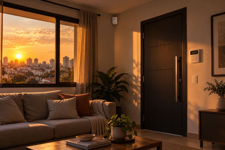 Imóvel do tipo atendido pelo serviço de alarme residencial e comercial